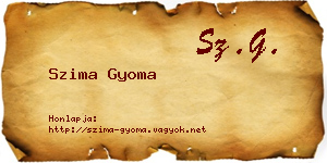 Szima Gyoma névjegykártya